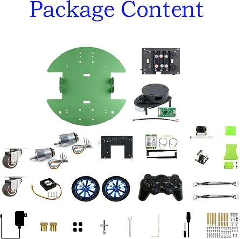 JetBot Professional Version ROS AI Robot Accessory Kit Supports Dual Controllers RP2040 Microcontroller Jetson Nano for Lidar Mapping Vision Processing Self Driving @XYGStudy in Kuwait