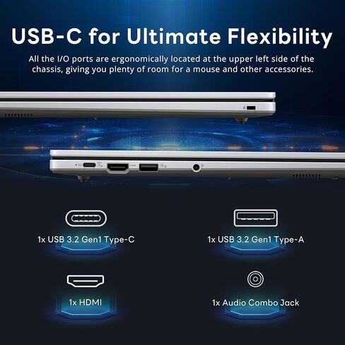 ASUS Chromebook CX 14" FHD Touchscreen Laptop, Intel Celeron N4500, 8GB LPDDR4X, 288GB Storage(128GB eMMC&160GB Docking Station Set), Intel UHD Graphics, Long Battery Life, WiFi 6, Chrome OS, Gray in Kuwait
