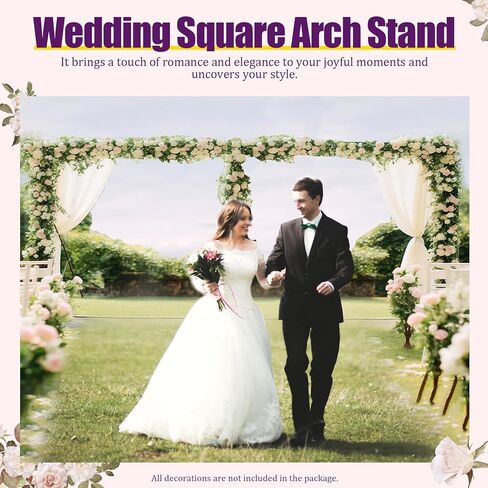 Heavy Duty Backdrop Stand, 10x20ft Adjustable Galvanized Iron Wedding Arch Backdrop Stand, 22.05LBS Load-Bearing Metal DIY Photo Background Frame for Wedding, Parties, Events & Photography - Silver in Kuwait