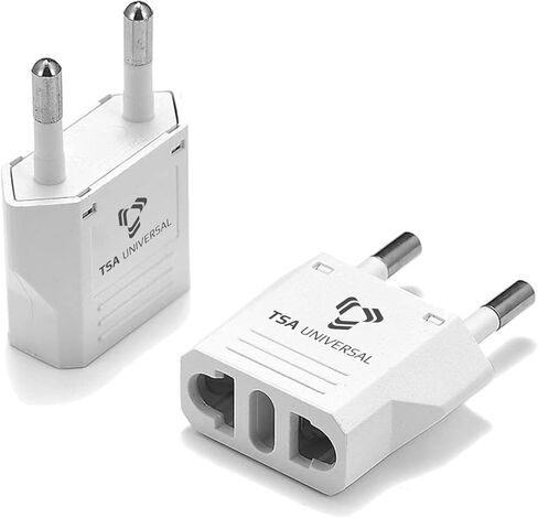 United States to Kosovo Travel Power Adapter to Connect North American Electrical Plugs to Kosovar Outlets for Cell Phones, Tablets, eReaders, and More (6-Pack, Black) in Saudi Arabia