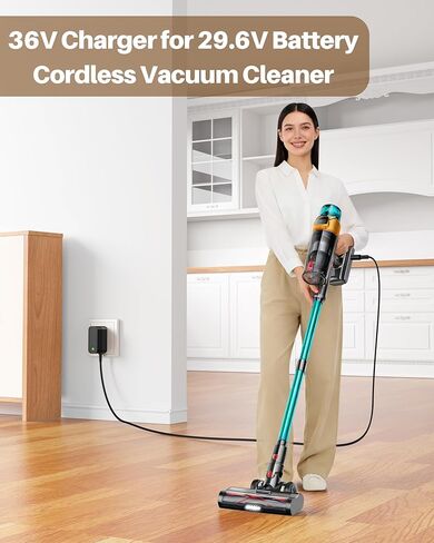 DC 36V Charger for Dsorupa Cordless Vacuum Cleaner Power Cord Compatible with DIFFULL V20 for Dsorupa V10 Ultra 29.6V Battery Vacuum Cleaner in Kuwait
