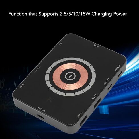 محور USB C، محول USB C Hub متعدد مع 1 منافذ USB3.0، 3 منافذ USB2.0، 2 منافذ USB C، قارئ بطاقة SD، منافذ شحن PD، محطة إرساء USB C من سبائك الألومنيوم لسطح المكتب للكمبيوتر المحمول in Kuwait