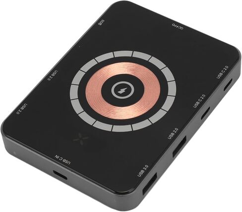 محور USB C، محول USB C Hub متعدد مع 1 منافذ USB3.0، 3 منافذ USB2.0، 2 منافذ USB C، قارئ بطاقة SD، منافذ شحن PD، محطة إرساء USB C من سبائك الألومنيوم لسطح المكتب للكمبيوتر المحمول in Kuwait