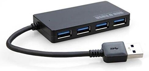 موزع توسيع USB 3.0 بـ 4 منافذ عالي السرعة ونحيف ومدمج، أسود، 159187 in Kuwait
