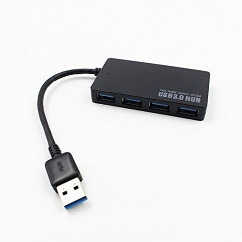 موزع توسيع USB 3.0 بـ 4 منافذ عالي السرعة ونحيف ومدمج، أسود، 159187 in Kuwait