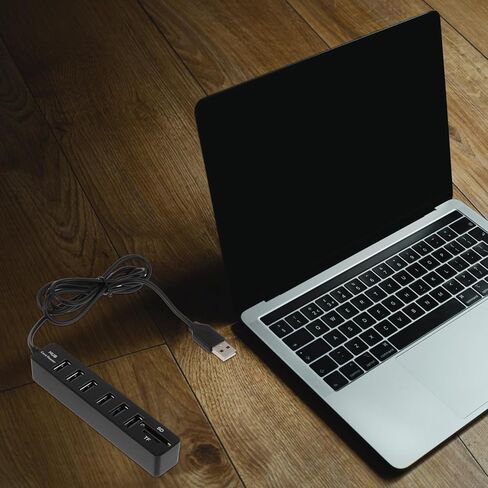 موزع USB عملي متعدد المنافذ من Kisangel مع منافذ شرائح عالية السرعة ومحول توسيع الكمبيوتر المحمول وقارئ بطاقة الذاكرة وموسع منفذ USB محمول وخفيف الوزن لأجهزة الكمبيوتر وأجهزة الكمبيوتر المحمولة in Kuwait