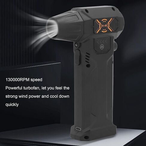 Electric Duster, 130000RPM Powerful Turbofan, USB Rechargeable Cordless Jet Dry Blower with Nozzle for Home, Car, Keyboard, Camping in Kuwait