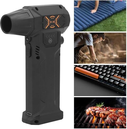 Electric Duster, 130000RPM Powerful Turbofan, USB Rechargeable Cordless Jet Dry Blower with Nozzle for Home, Car, Keyboard, Camping in Kuwait