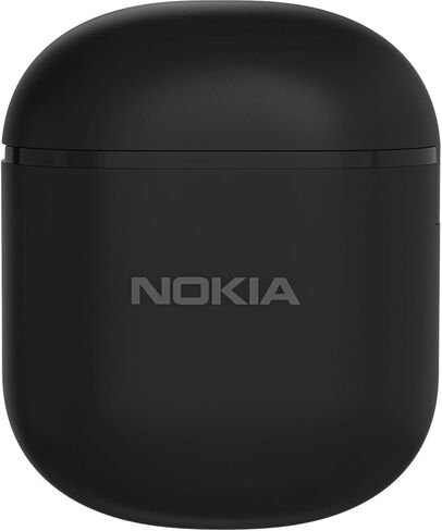 سماعة أذن Nokia Solo Bud 2 Pro لاسلكية تعمل بالبلوتوث مع علبة شحن، زوج سريع، اتصال متعدد النقاط، إلغاء الضوضاء البيئية، وحماية IPX4 للمحادثات وتدفق الوسائط باللون الأسود in Kuwait