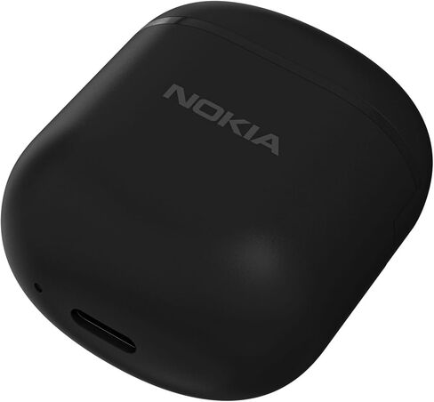 سماعة أذن Nokia Solo Bud 2 Pro لاسلكية تعمل بالبلوتوث مع علبة شحن، زوج سريع، اتصال متعدد النقاط، إلغاء الضوضاء البيئية، وحماية IPX4 للمحادثات وتدفق الوسائط باللون الأسود in Kuwait