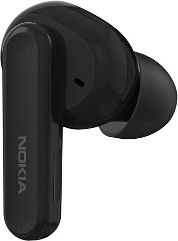 سماعة أذن Nokia Solo Bud 2 Pro لاسلكية تعمل بالبلوتوث مع علبة شحن، زوج سريع، اتصال متعدد النقاط، إلغاء الضوضاء البيئية، وحماية IPX4 للمحادثات وتدفق الوسائط باللون الأسود in Kuwait