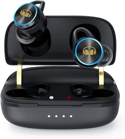 Monster Clarity 101Plus AirLinks Wireless Earbuds, Bluetooth 5.0 in-Ear Headphones with Charging Case, Stereo Earphones Deep Bass Sound, Built-in Mic, Clear Call, Water Resistant Design for Sports in Kuwait