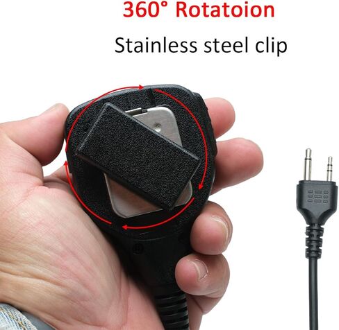 Shoulder Speaker Mic for Midland AVPH10 GXT1000VP4 GXT1000 GXT1050VP4 LXT600VP3 LXT500VP3 MXT115 MXT400 MXT500 GMRS FRS X-Talker Two-Way Radios, Reinforced Cable PTT Mic with Rotating Clip in Kuwait