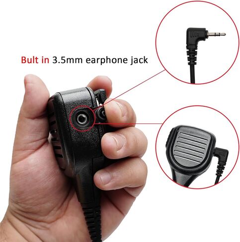 Shoulder Speaker Mic for Midland AVPH10 GXT1000VP4 GXT1000 GXT1050VP4 LXT600VP3 LXT500VP3 MXT115 MXT400 MXT500 GMRS FRS X-Talker Two-Way Radios, Reinforced Cable PTT Mic with Rotating Clip in Kuwait