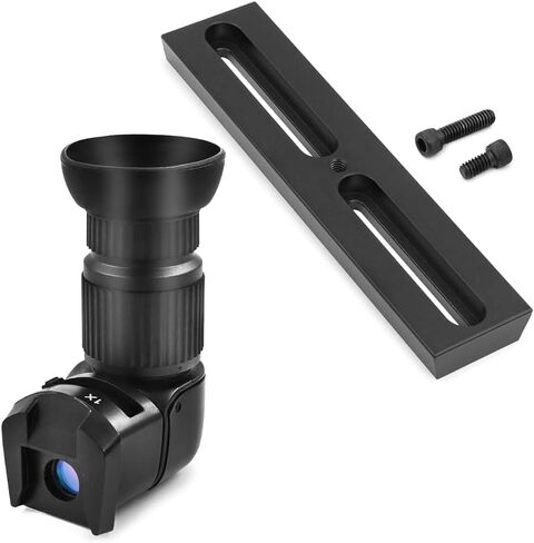 Astromania Improve Vixen Style Plate with 1/4"-20 Photo Thread - Length 180MM - Bundle with - 1X/2.5X Magnification Right Angle Viewfinder in Kuwait