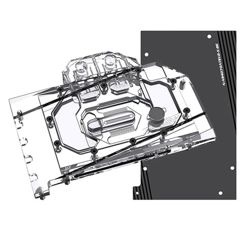 GPU Water Block Use for ASUS ATS GeForce RTX4070 O12G V2 Graphics Card/Copper GPU Water Cooling Block with Metal Backplate/RGB Aura 5V RBW in Kuwait