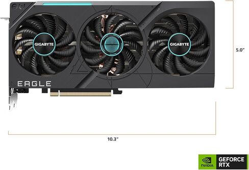 بطاقة رسومات GIGABYTE GeForce RTX 4070 Ti Eagle OC 12G (rev. 2.0) و3X WINDFORCE Fans و12GB 192-bit GDDR6X وGV-N407TEAGLE OC-12GD REV2.0 بطاقة فيديو (متجددة) in Kuwait