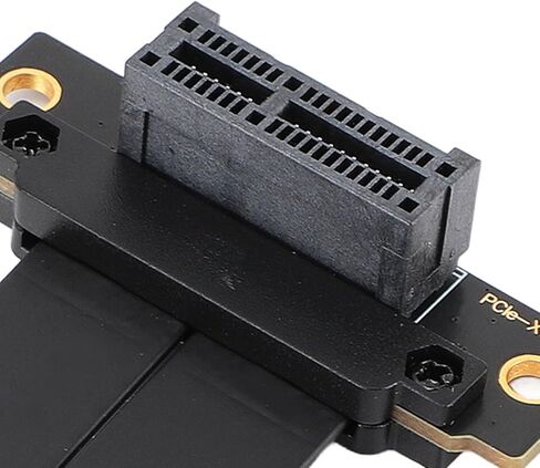 ASHATA PCIE 4.0 X1 Extension Cable, Dual 90° GPU Riser Cable, Right Angle PCIE Extender Extension Cable for Card Sound Card USB PCIe Cards 2.5G Sound Cards (20cm) in Saudi Arabia