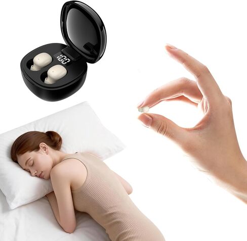 Small Mini Invisible Earbuds Wireless Bluetooth for Small Ears, Low Profile Tiny Discreet Hidden Sleeping Earbuds for Work Sleep, Invisible Headphones Buds, Black in Kuwait