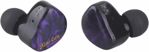 سماعات أذن Linsoul Kiwi Ears Cadenza داخل الأذن (أرجوانية) + كابل أرجواني مطلي بالفضة من Tripowin Zonie 16 Core (2pin-0.78mm، 3.5mm) in Kuwait