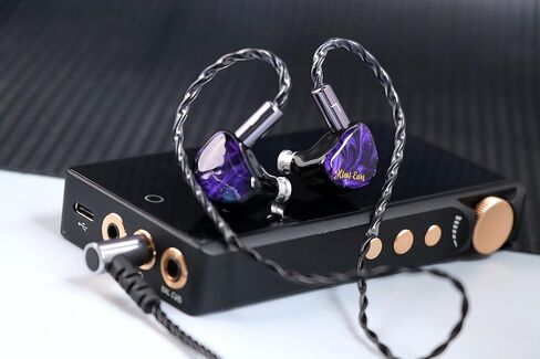 سماعات أذن Linsoul Kiwi Ears Cadenza داخل الأذن (أرجوانية) + كابل أرجواني مطلي بالفضة من Tripowin Zonie 16 Core (2pin-0.78mm، 3.5mm) in Kuwait