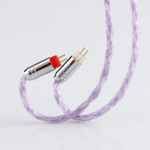 سماعات أذن Linsoul Kiwi Ears Cadenza داخل الأذن (أرجوانية) + كابل أرجواني مطلي بالفضة من Tripowin Zonie 16 Core (2pin-0.78mm، 3.5mm) in Kuwait