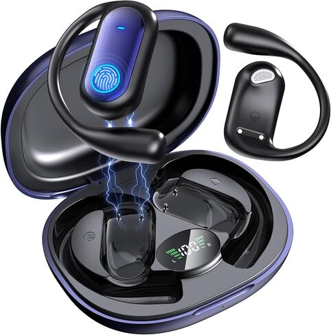168 Languages AI Live Translation Earbuds, 4-in-1 Smart Mode Bluetooth 5.4 Touch Screen Earphones Real-Time Headphones Translator, Fit iOS and Android Ideal for Business and Learning, Deep Blue in Kuwait