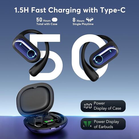 168 Languages AI Live Translation Earbuds, 4-in-1 Smart Mode Bluetooth 5.4 Touch Screen Earphones Real-Time Headphones Translator, Fit iOS and Android Ideal for Business and Learning, Deep Blue in Kuwait