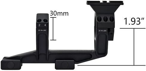 Ultra Cantilever 30mm/34mm Dual Rings Scope Mount for LPVO ATACR/VUDU/NXS etc scopes, 1.54"/1.93" Height, with Top Rail for ACRO P2 Red Dot, Premium 7075 Aluminum, Fit 20mm Picatinny Rail in Kuwait