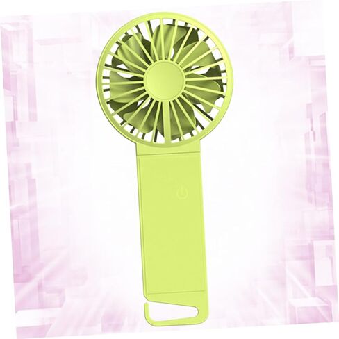 KALLORY USB مروحة صغيرة قابلة للطي محمولة باليد USB قابلة للشحن مروحة صغيرة للمنزل والمكتب والسفر أخضر فلوري، مدمج 85x35x193 مم in Kuwait