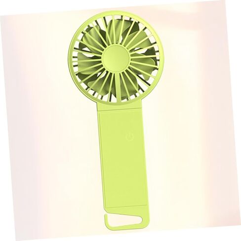 KALLORY USB مروحة صغيرة قابلة للطي محمولة باليد USB قابلة للشحن مروحة صغيرة للمنزل والمكتب والسفر أخضر فلوري، مدمج 85x35x193 مم in Kuwait