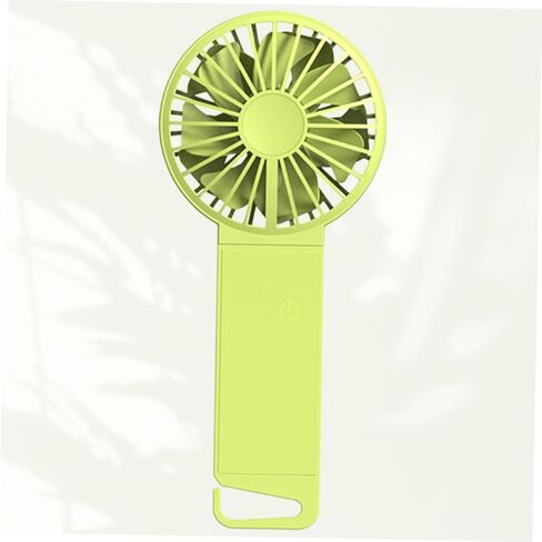KALLORY USB مروحة صغيرة قابلة للطي محمولة باليد USB قابلة للشحن مروحة صغيرة للمنزل والمكتب والسفر أخضر فلوري، مدمج 85x35x193 مم in Kuwait