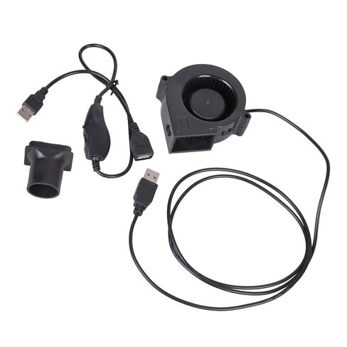 Turbo Blower 5V USB Plug Fan Portable Centrifugal with Speed Controller 2500RPM BBQ Grill Cooking Centrifugal for BBQ Grill Cooking Fire-Stove and More in Kuwait