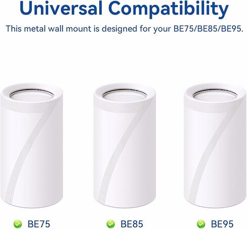 حامل حائط معدني متوافق مع TP-Link Deco BE75/BE85/BE95 Mesh WiFi 7 جهاز توجيه لتوفير المساحة وحامل إدارة الكابلات ثلاثي الموجات شبكة منزلية كاملة (ثلاث عبوات) in Kuwait