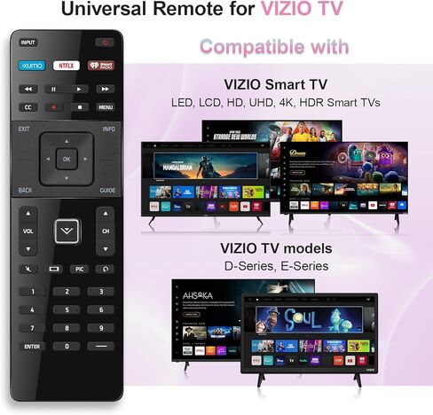 جهاز تحكم XRT122 عالمي لجميع أجهزة التلفاز الذكية VIZIO 4K/UHD/HDR/LED/LCD SmartCast، لسلسلة VIZIO D، سلسلة E، لا حاجة للبرمجة in Kuwait