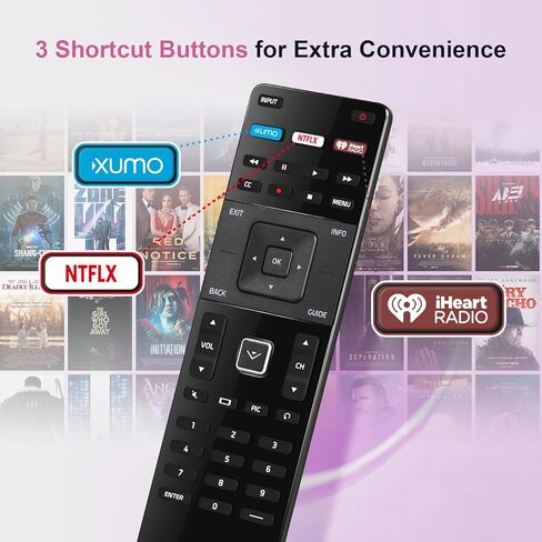جهاز تحكم XRT122 عالمي لجميع أجهزة التلفاز الذكية VIZIO 4K/UHD/HDR/LED/LCD SmartCast، لسلسلة VIZIO D، سلسلة E، لا حاجة للبرمجة in Kuwait