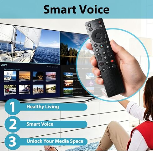 RC923A FMB1 جهاز تحكم عن بعد بديل للصوت، متوافق مع TCL QLED QD-Mini LED Google Smart TV QM5K QM6K QM7K Q77K X11K، يستبدل رقم القطعة G0401-000267 in Kuwait
