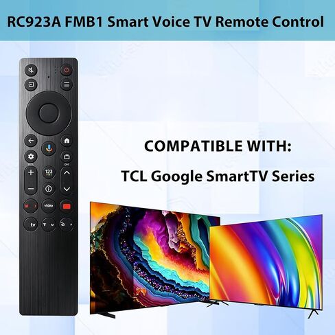 RC923A FMB1 جهاز تحكم عن بعد بديل للصوت، متوافق مع TCL QLED QD-Mini LED Google Smart TV QM5K QM6K QM7K Q77K X11K، يستبدل رقم القطعة G0401-000267 in Kuwait