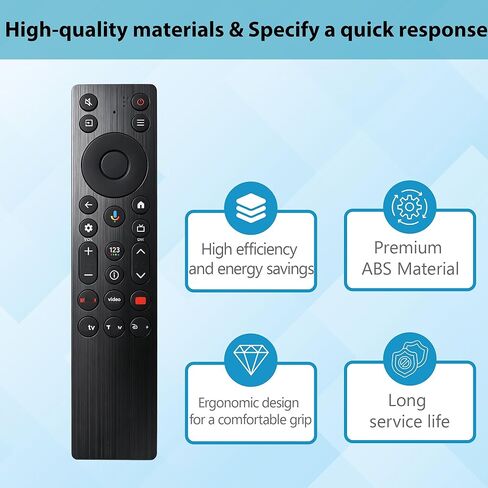 RC923A FMB1 جهاز تحكم عن بعد بديل للصوت، متوافق مع TCL QLED QD-Mini LED Google Smart TV QM5K QM6K QM7K Q77K X11K، يستبدل رقم القطعة G0401-000267 in Kuwait