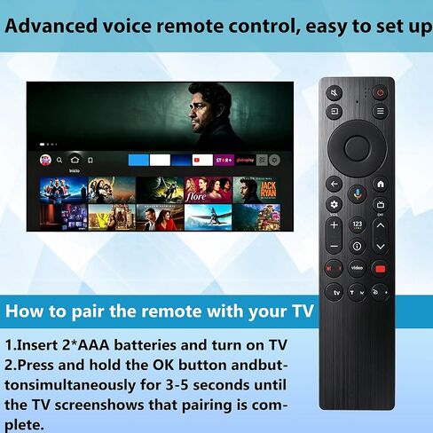 RC923A FMB1 جهاز تحكم عن بعد بديل للصوت، متوافق مع TCL QLED QD-Mini LED Google Smart TV QM5K QM6K QM7K Q77K X11K، يستبدل رقم القطعة G0401-000267 in Kuwait