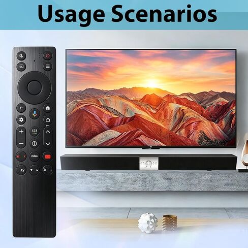 RC923A FMB1 جهاز تحكم عن بعد بديل للصوت، متوافق مع TCL QLED QD-Mini LED Google Smart TV QM5K QM6K QM7K Q77K X11K، يستبدل رقم القطعة G0401-000267 in Kuwait