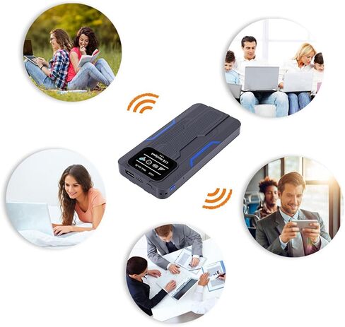 جهاز توجيه هوت سبوت 4G LTE محمول هوت سبوت متنقل 300 ميجابت في الثانية ثنائي النطاق 2.4 جيجا هرتز 5.8 جيجا هرتز مع بطارية 10000 مللي أمبير في الساعة للسفر والمنزل والمكتب والاستخدام الخارجي in Kuwait