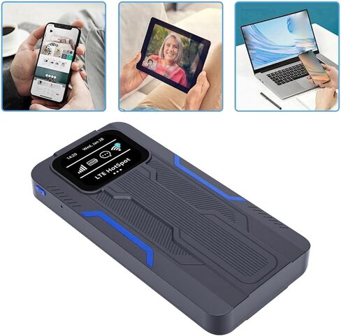 جهاز توجيه هوت سبوت 4G LTE محمول هوت سبوت متنقل 300 ميجابت في الثانية ثنائي النطاق 2.4 جيجا هرتز 5.8 جيجا هرتز مع بطارية 10000 مللي أمبير في الساعة للسفر والمنزل والمكتب والاستخدام الخارجي in Kuwait