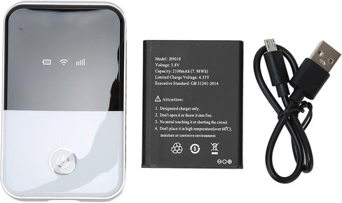 نقطة اتصال واي فاي محمولة من Focket، نقطة اتصال محمولة بسرعة 150 ميجابت في الثانية 4G LTE تدعم 10 مستخدمين، جهاز توجيه سفر يعمل بالبطارية، مع فتحة بطاقة SIM وبطارية 2100 مللي أمبير في الساعة لأوروبا in Kuwait