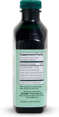 Essiac Original Herbal Liquid Extract - 10.14 Fl Oz Bottle | مزيج قوي مضادات الأكسدة للمساعدة في تعزيز الصحة العامة والرفاه | الصيغة الأصلية من عام 1922 in Kuwait