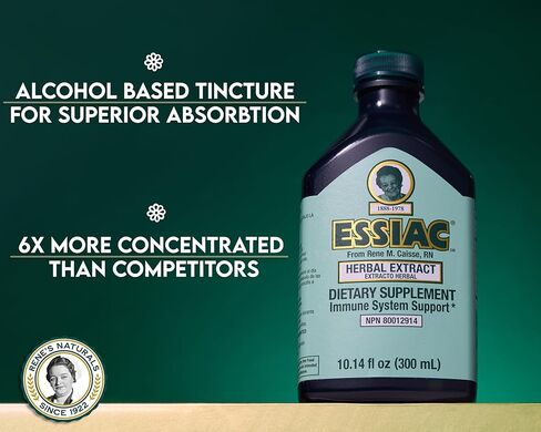 Essiac Original Herbal Liquid Extract - 10.14 Fl Oz Bottle | مزيج قوي مضادات الأكسدة للمساعدة في تعزيز الصحة العامة والرفاه | الصيغة الأصلية من عام 1922 in Kuwait