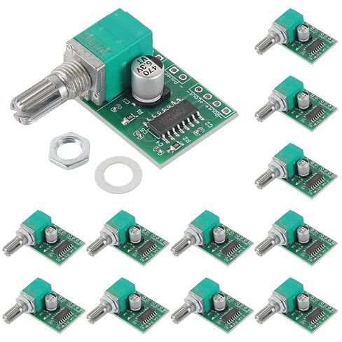 12pcs Mini PAM8403 DC 5V Audio Amplifier Handy Digital Power Amp Module Board 3W+3W Dual-Channel PAM8403 Stereo Amplifiers with Potentiometer for DIY Portable in Saudi Arabia