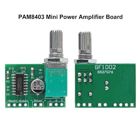 12pcs Mini PAM8403 DC 5V Audio Amplifier Handy Digital Power Amp Module Board 3W+3W Dual-Channel PAM8403 Stereo Amplifiers with Potentiometer for DIY Portable in Saudi Arabia