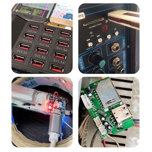PCB USB Connector Type A Female Jack 8 Pin Double Layer 90 Degree Bend Foot Curled Edge 5Pcs,WuJuntool in Kuwait
