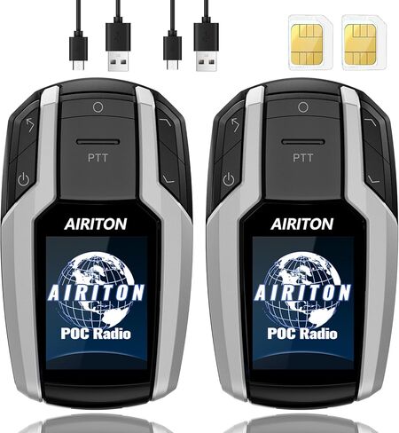 Walkie Talkies Fast Radio Unlimited Range Nationwide Long Distance 5000 Miles Handheld 4G LTE POC Two Way Radio Push to Talk Over Cellular Radio Long Range Walkie talkies (2 with SIM Card) in Kuwait